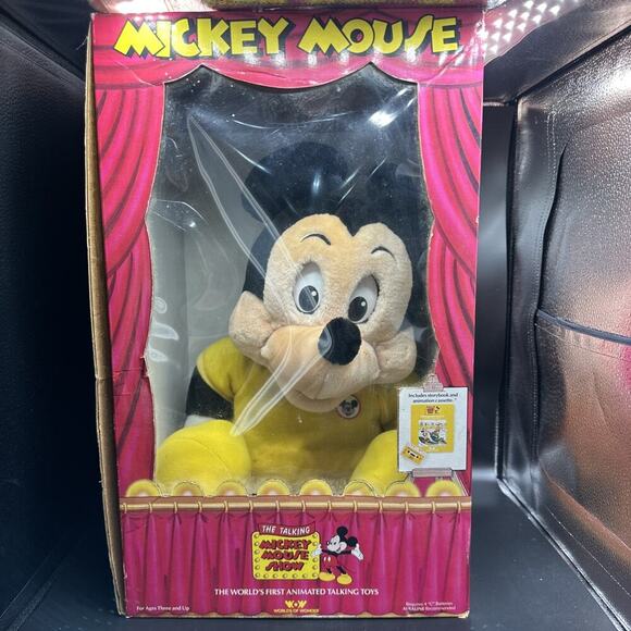 Disney Vintage Mickey Mouse World’s First Animated Talking Toys New 1986 - Picture 2 of 5